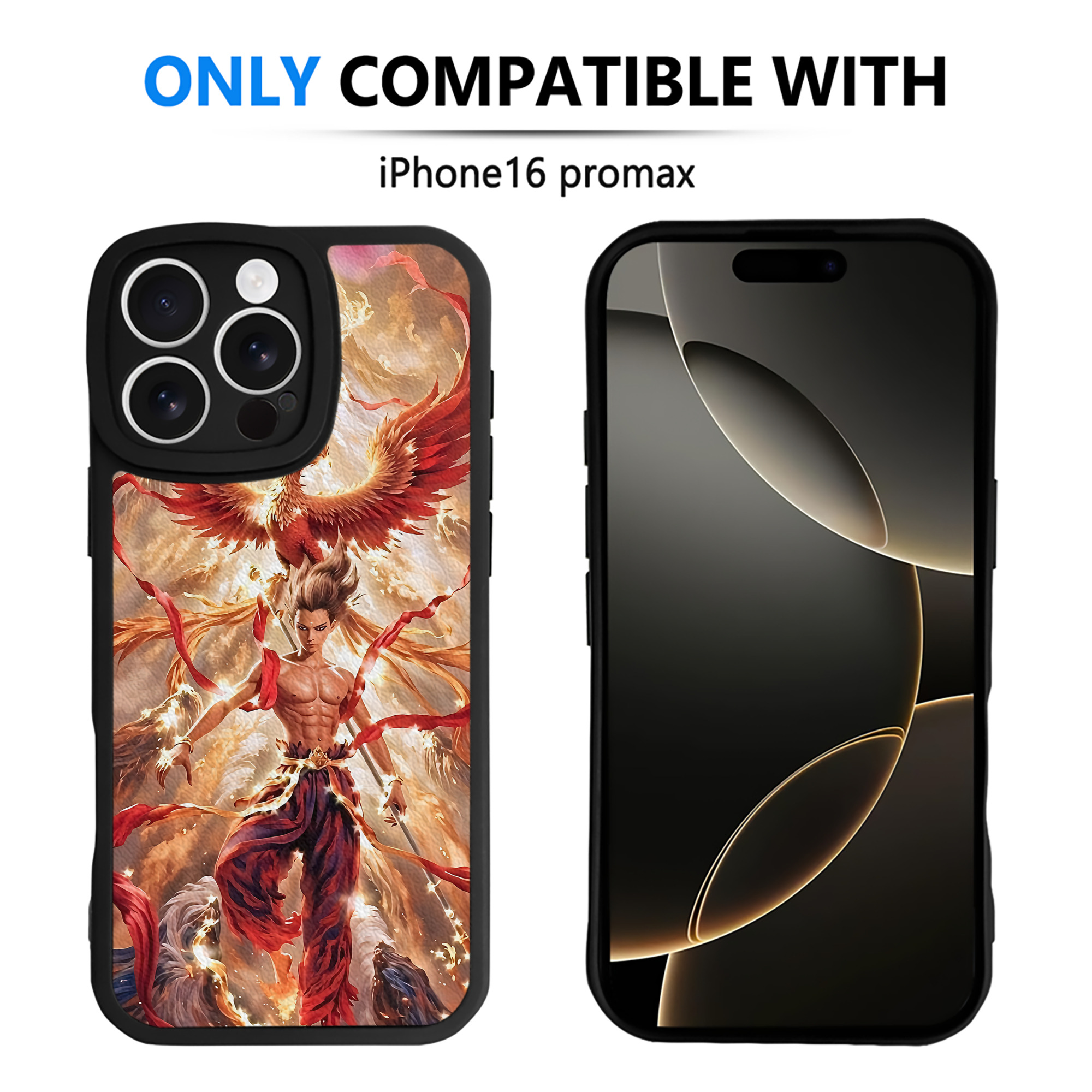 （画像用） Ne Zha 2 ナタ 魔童の大暴れ 【iPhone 16シリーズ対応】シリコンスマホケース（レザー調） 材質：シリコン